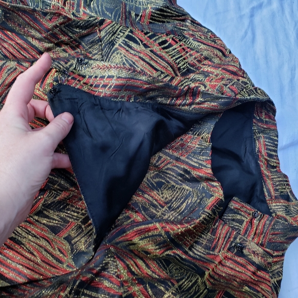 50's 60's Gold Lame Swing Coat Trapeze Coat - Picture 13 of 13